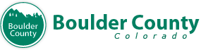 Green and white Boulder County Logo